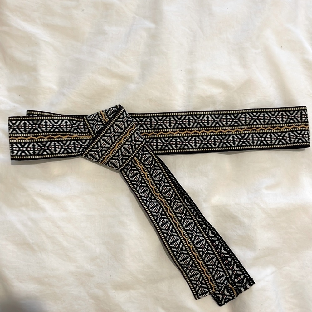 Anthropologie woven fabric belt
